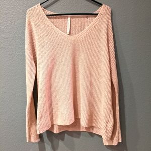 Babaton thin knit cream sweater Aritzia